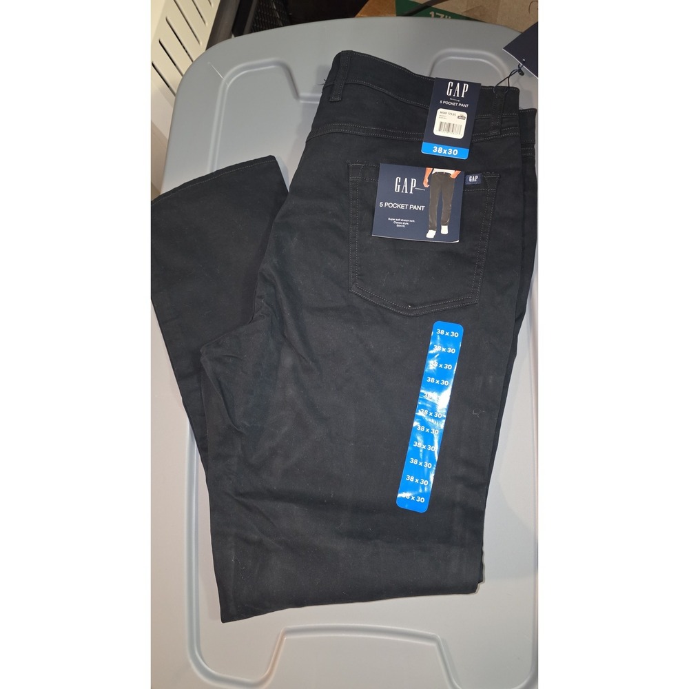 Gap 5 pocket pant 38x30 - black